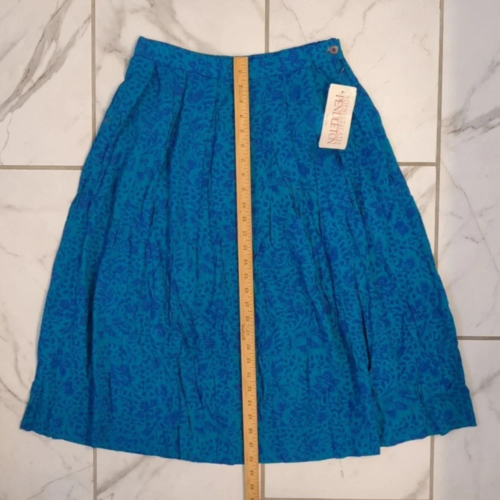 NWT VTG Sophisticates By Pendleton Womens‎ Sz 12 Made In USA A Line Floral Skirt